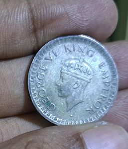Very Rare  Half Rupee 1942 Coin