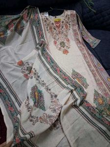 Elegant Floral Print Kurta Set xl
