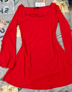 Red Mini A-Line Dress♥️