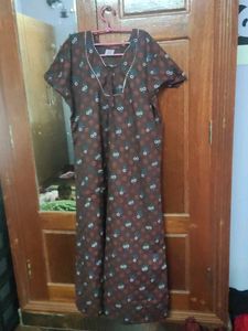 Brown Polka Dot Loungewear Dress