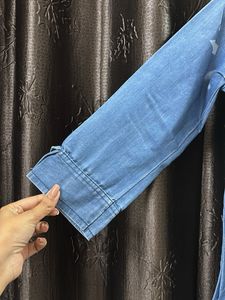 Denim Button-Down Kurti