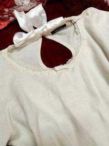 🌼Chic Ivory Back-Tie Knit Top🌼