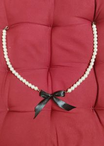 pinterest ribbon pearl necklace