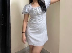 Baloon Sleeve Round Neck Summer Pinteresty Dress