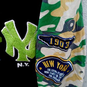 ⚫️🟢Varsity jacket