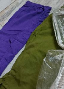 Two Pairs of Solid Color Lounge Leggings!!