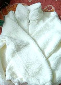 Fuzzy Ivory Cropped Jacket