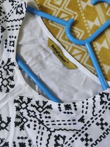 White Embroidered Peasant Blouse