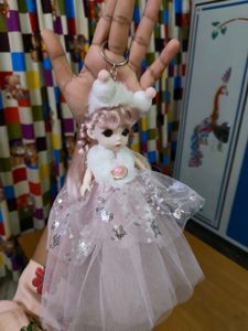 Cute Baby Doll Pink Keychain