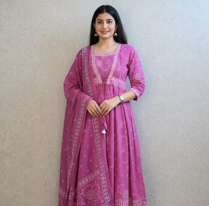 pure cotton Anarkali Kurta Set