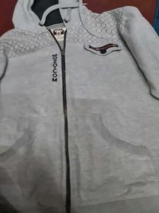 MONOCOM Grey Zip-Up Hoodie