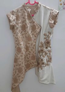 Indo western style beige outer wear