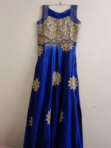 Royal Blue Three Piece Anarkali