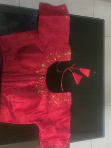 Not used Maroon Embroidered Blouse
