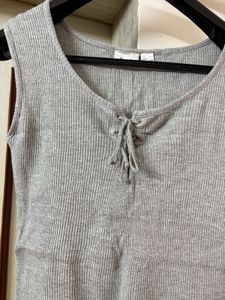 Ribbed Grey Top