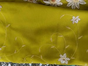 Chartreuse Embroidered Fabric