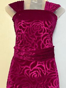 Pintrest Magenta Velvet Rose Dress