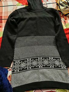 High neck women sweater