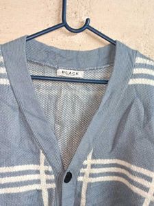 🇰🇷 Oversized Winter Plaid Cardigan Sweater