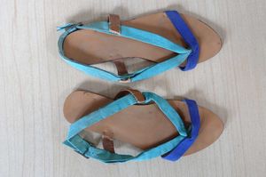 Blue &amp; Teal Strappy Sandals