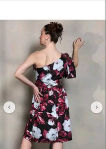 Floral One-Shoulder Dress