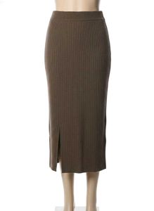 Ribbed Knit Pencil Skirt