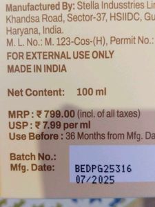 Bella Vita Vanilla Perfume