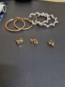 Old Money Golden Earrings Combo