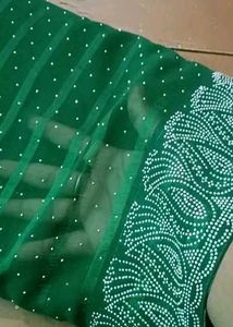 Green Embellished Saree colours available