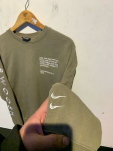 Nike Swoosh Olive Green Sweatshirt