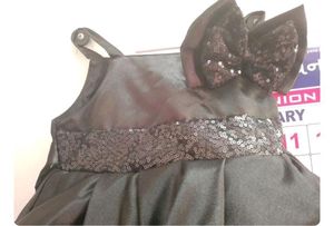 Black Party Wear Up And Down Frock