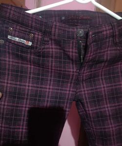 Stylist Girl Checker Plaid Pants