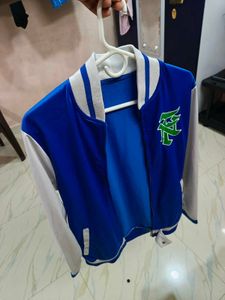 NF Varsity Vibes Jacket – Electric Blue &amp; White |