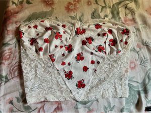 urbanic Floral Lace Bustier Top