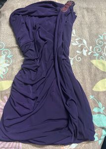 Purple One-Shoulder Dress