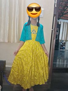Girls&#39; Teal and Gold Party Dress