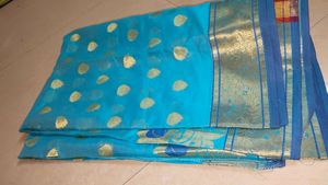 Blue Banarasi Style Saree