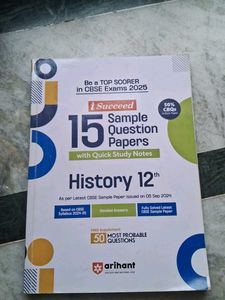 History 12th Sample Papers - CBSE 2025