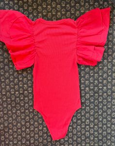 Zara Pink Bodysuit - Statement Sleeves