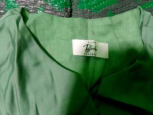 Elegant Green Saree Blouse (M Size)