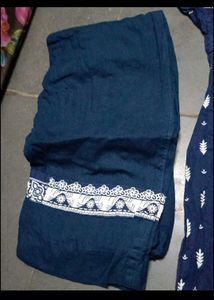 pakistani printed blue dress