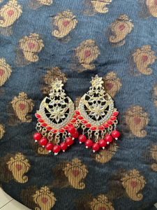 Jhumkas With Stones And Beads