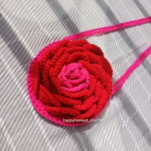 Crochet Rose Sling Bag