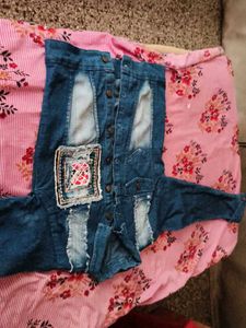 Denim Jacket with Patchwork Detail