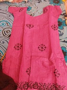 Pink Embroidered Dress