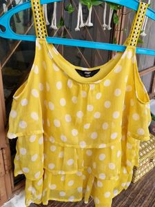 Yellow Polka Dot Top