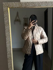 CHATELAINE CHAMPAGNE QUILTED PUFFER JACKET