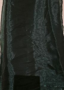 Dark Green Organza Saree
