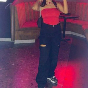 Red Tube Top Outfit