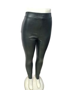 Faux Leather Zipper Leggings Free Sz Fit 28-3